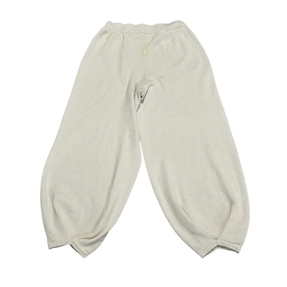 Free People Beach Freya Merino Wool Top Balloon Pants Set Ivory Oatmeal Boho S/M